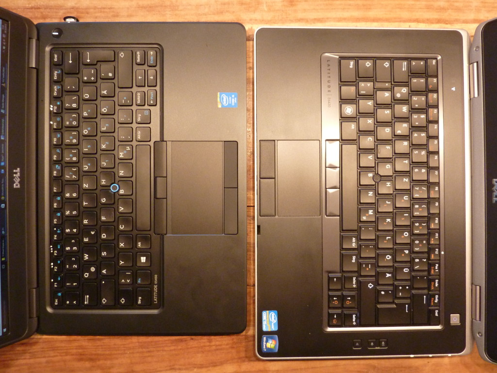 Keyboard and touchpad sizes on both laptops.